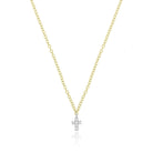 yellow gold cross necklace with diamonds