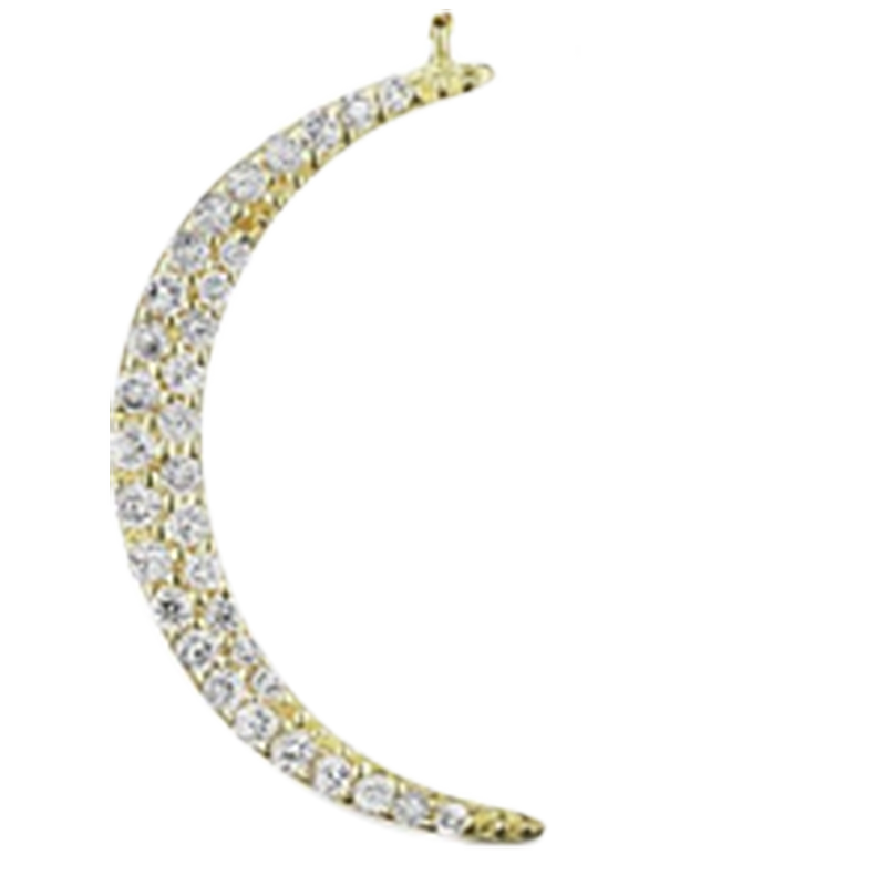 Yellow Gold Diamond Moon