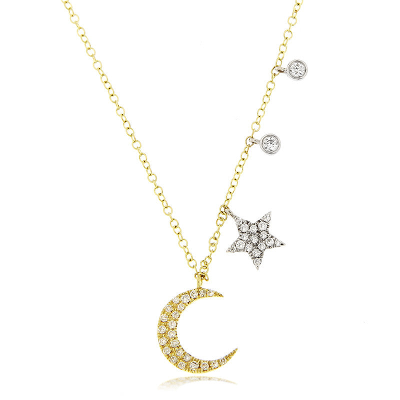 Chiara Ferragni moon and star necklace