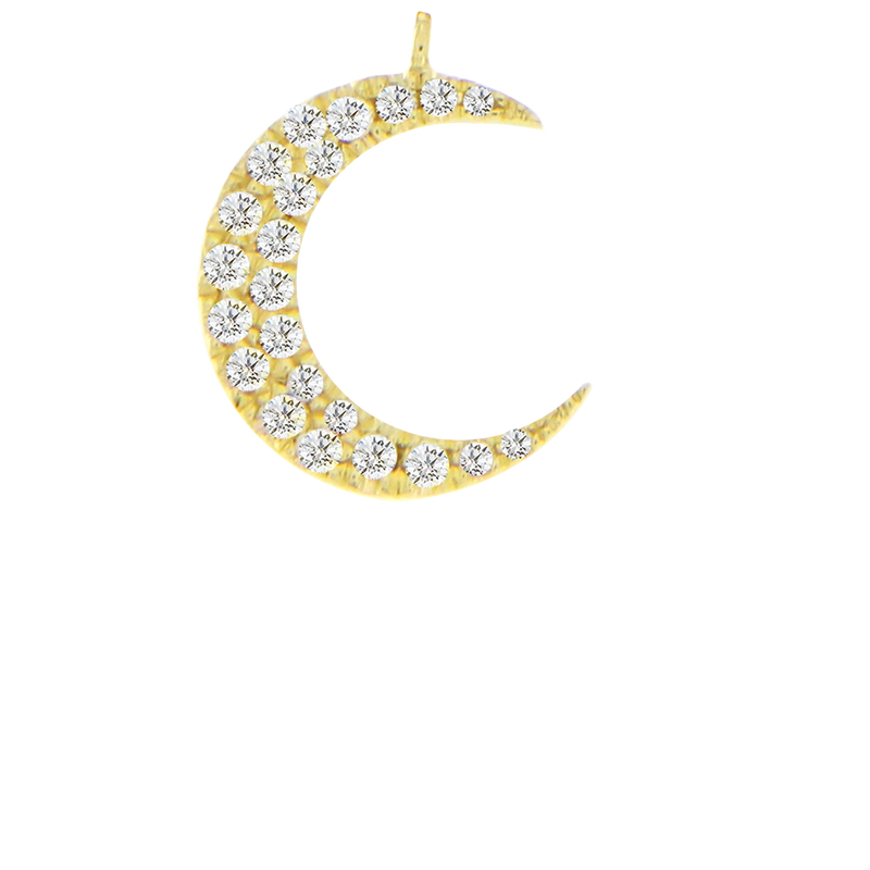 Yellow Gold Diamond Moon