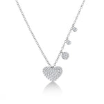 white gold diamond heart necklace