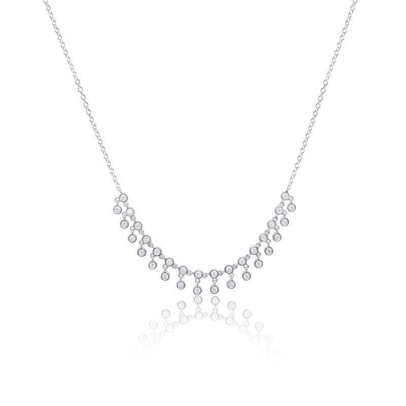 White Gold Diamond Layering Necklace