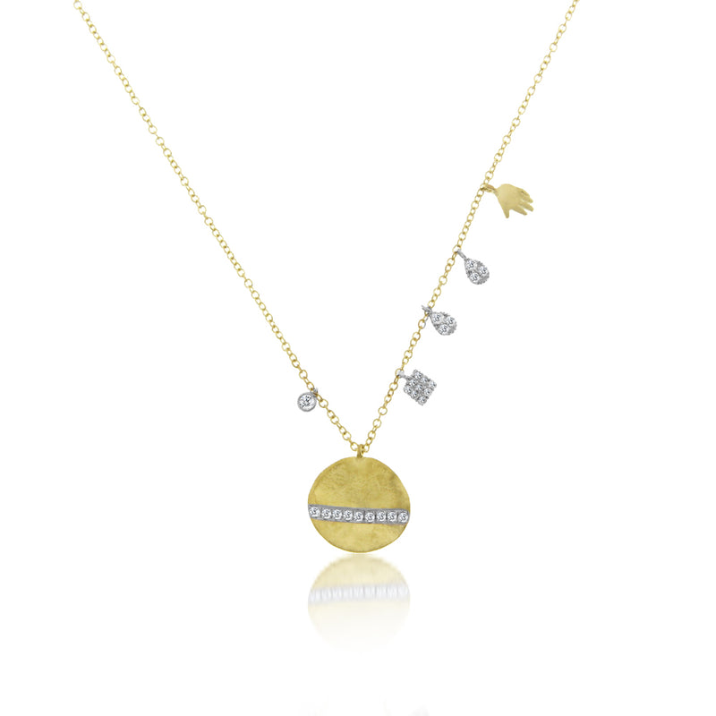 Gold and Diamonds Charm Necklace