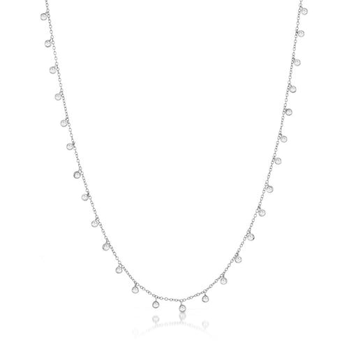 White and Gold Necklace with Diamonds