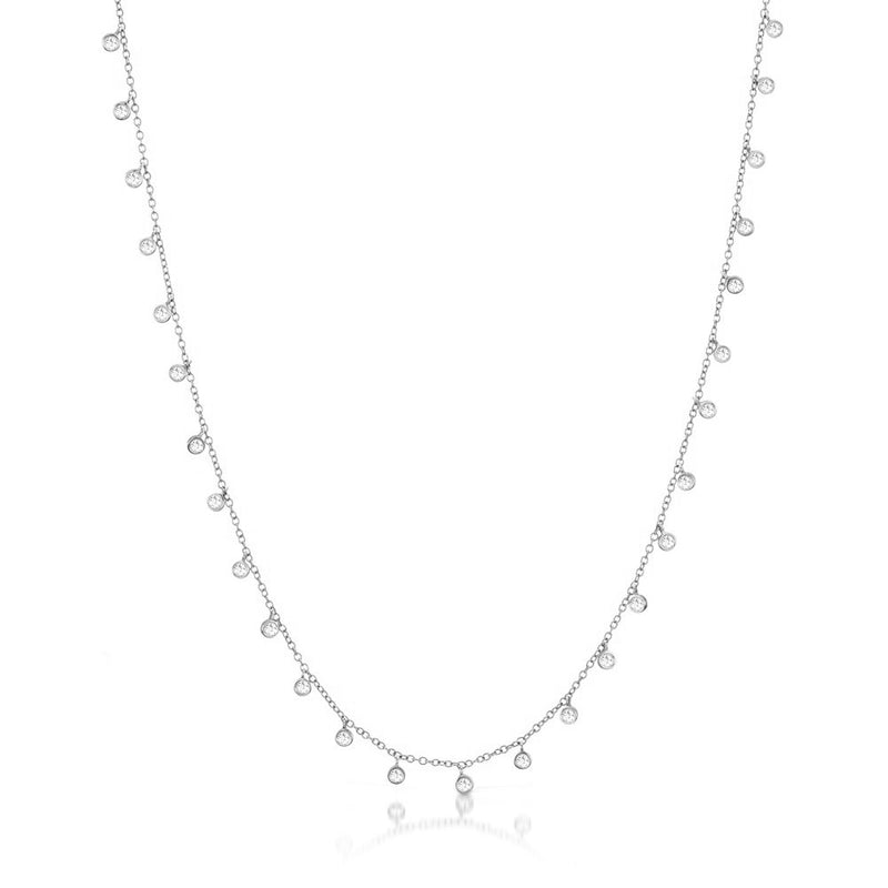White and Gold Necklace with Diamonds