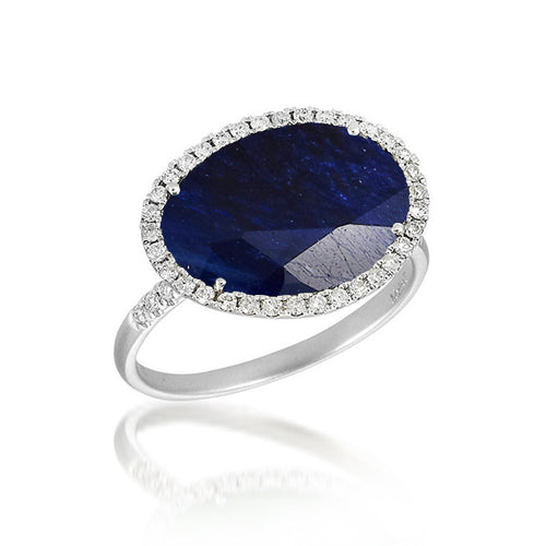 blue sapphire and diamond ring