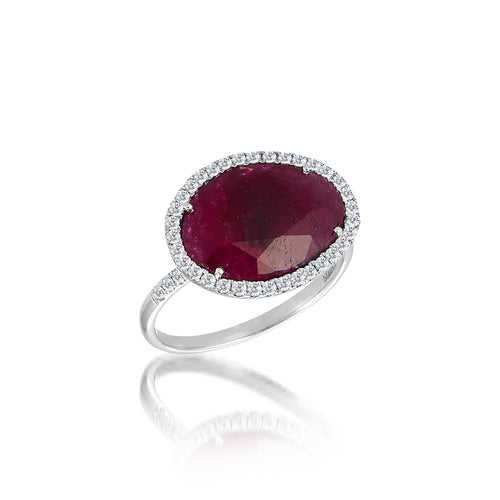 white gold ruby ring with diamonds