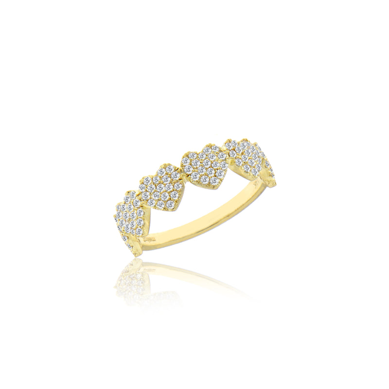 heart shaped diamond eternity band