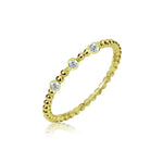 yellow gold delicate band ring