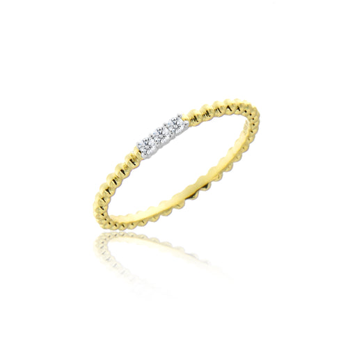 yellow gold delicate diamond ring