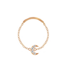 diamond moon chain ring 
