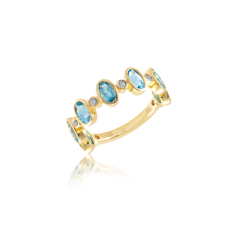 Blue Topaz Half Band- Meira T 