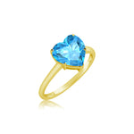 gold citrine heart ring