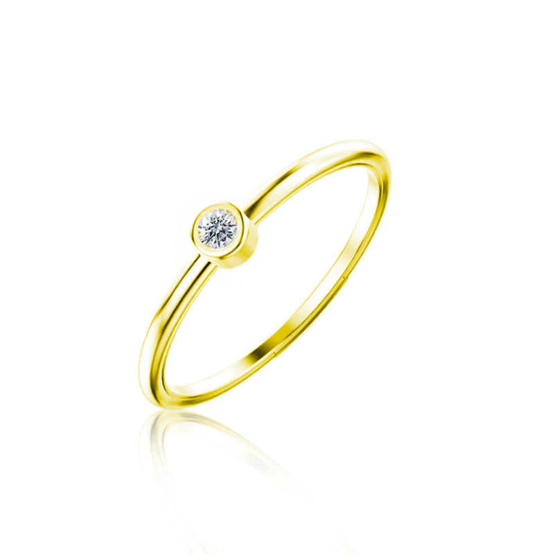 Bezel Set Diamond Ring