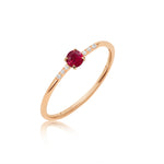yellow gold ruby and diamond ring