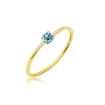 Dainty Gemstone and Diamond Accent Band