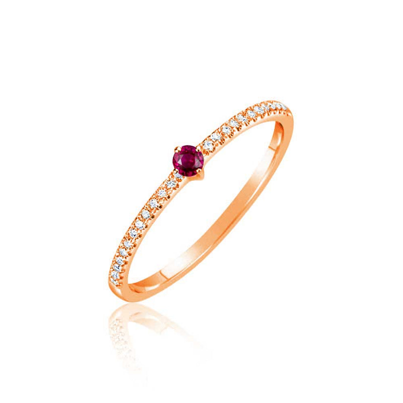 Pink Sapphire and Diamond Ring