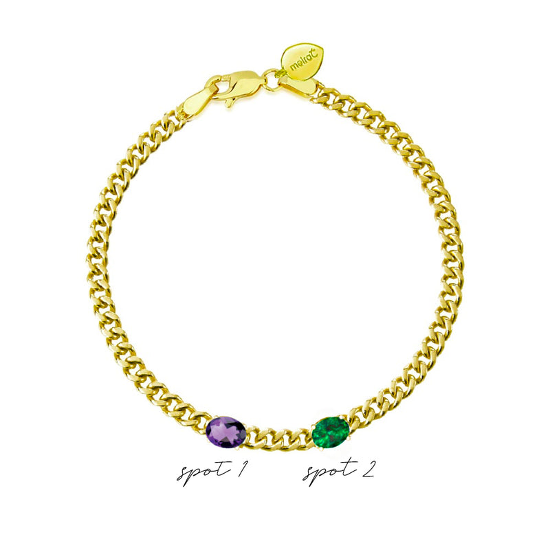 The Birthstone Collection | 2 stone bracelet