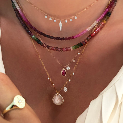 Ombre Ruby Layering Necklace