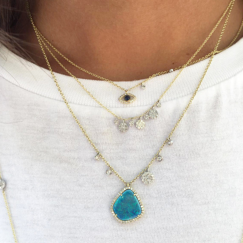 Lab Created Opal Pendant in 10K Yellow Gold | Helzberg Diamonds