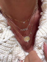 White Gold Mama Diamond Necklace