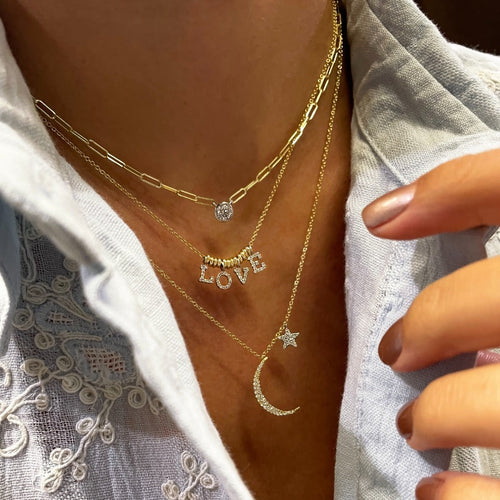 Gold Charms Love Necklace
