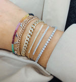 Multicolor Rainbow Sapphire Beaded Bracelet