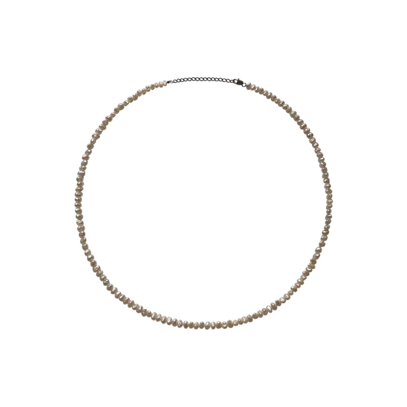 Organic Shaped Freshwater Round Pearl Layering Necklace