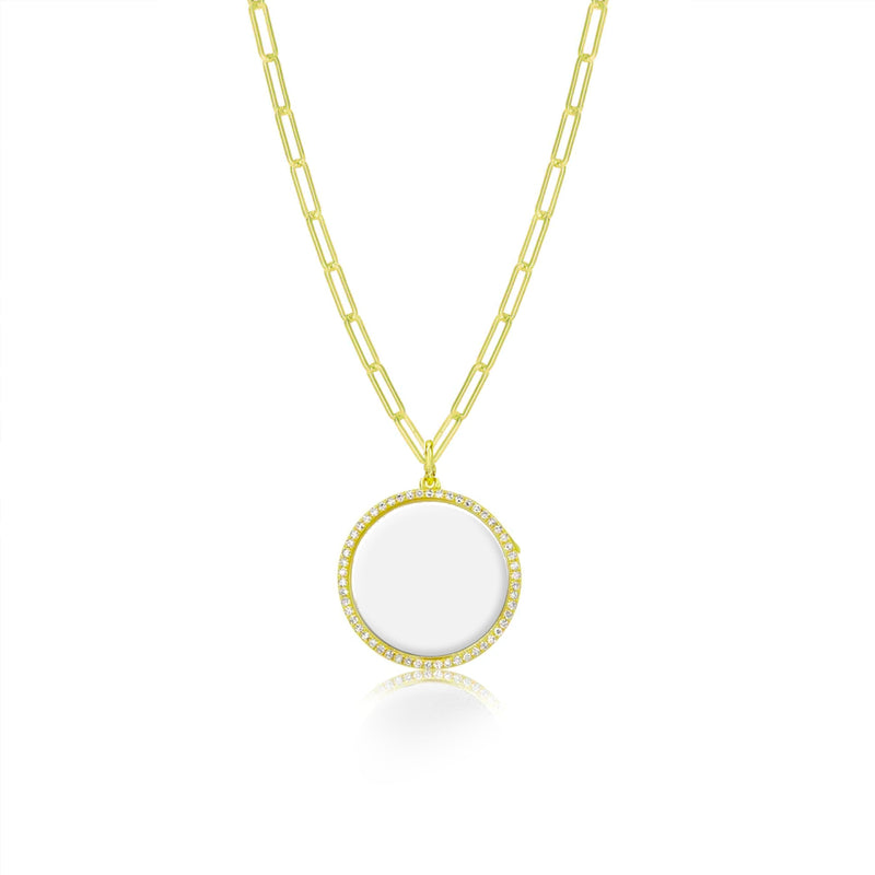 Custom Shaker | 14k Paperclip Chain and Center.