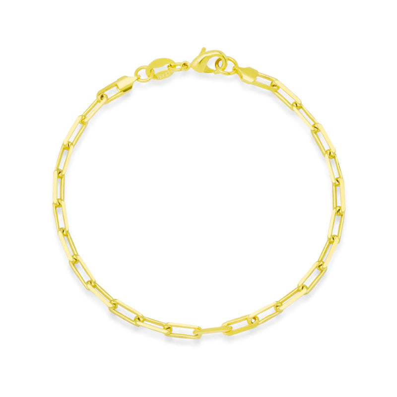 Yellow Gold 5mm Paperclip Bracelet