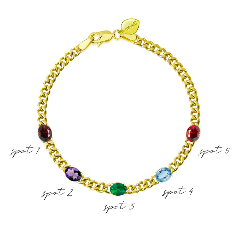 The Birthstone Collection | 5 stone bracelet