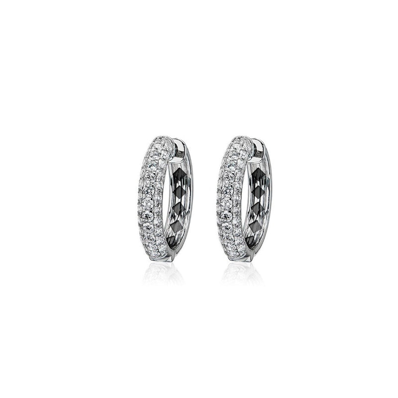 Pave Diamond Mini Hoops