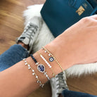 Round Evil Eye Spot Chain Bracelet