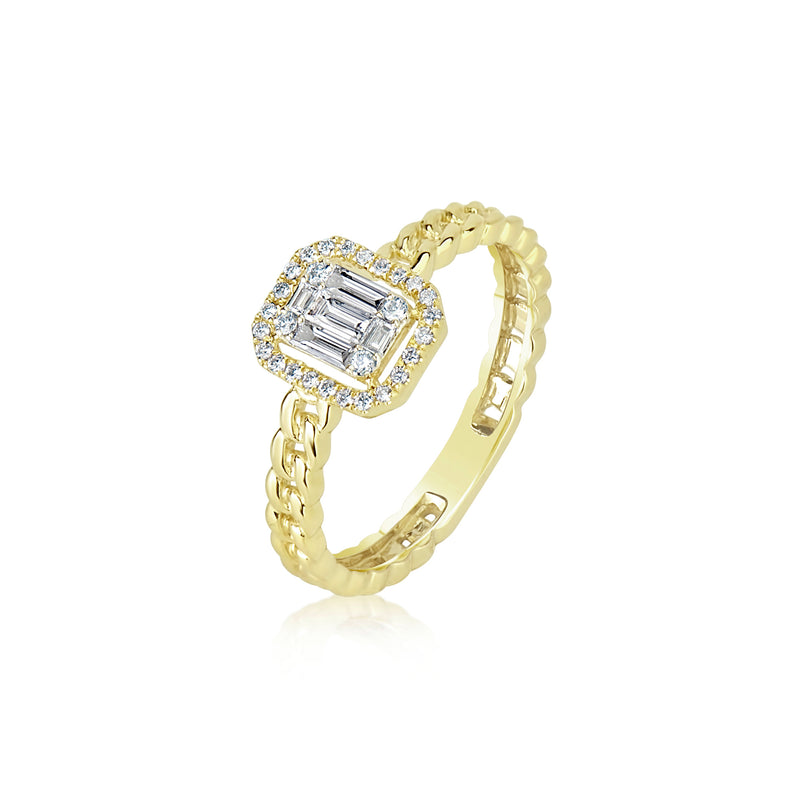 Yellow Gold Baguette Ring