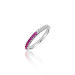Diamond & Ruby Half and Half Ring