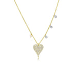 Diamond Heart and Charm Necklace