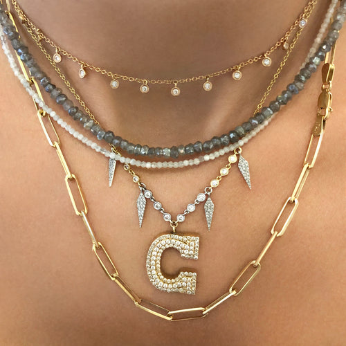 Dainty White Moonstone Layering Necklace