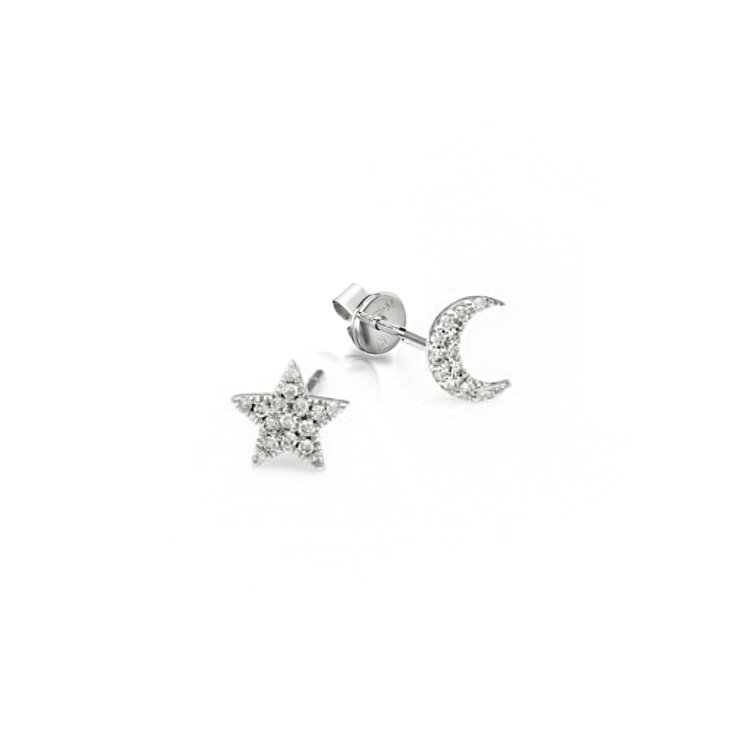Moon and Star Children Studs