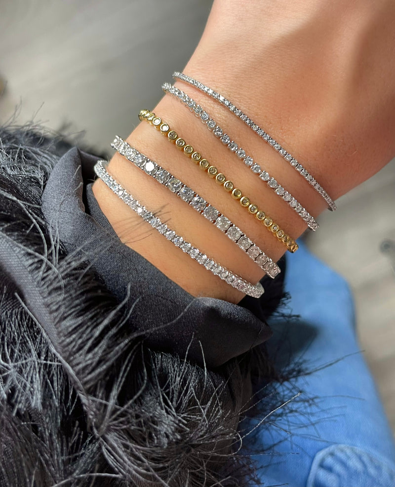 stretch diamond tennis bracelet