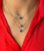 Emerald Dainty Heart Necklace