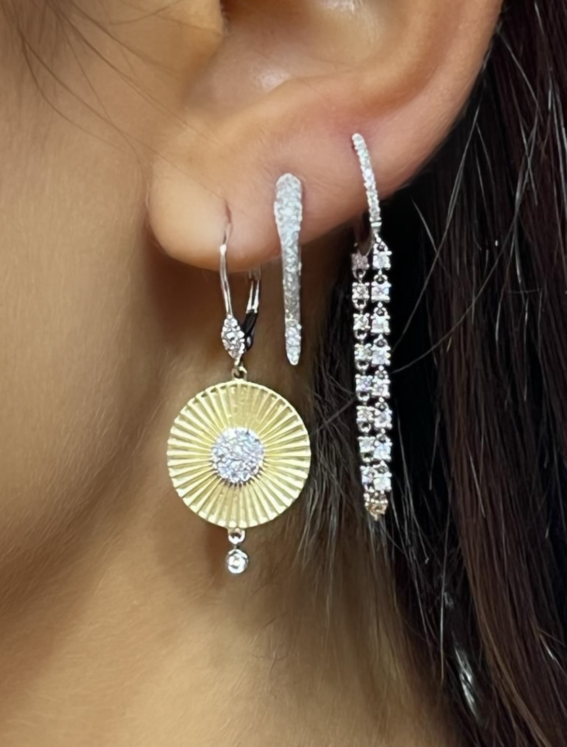 Heavy Earring Rip Brushed Round Ripped Earrings – Meira T Boutique