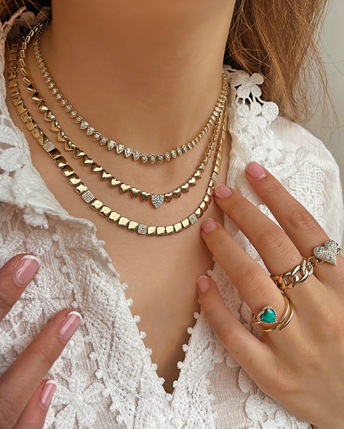 Yellow Gold and Diamond Heart Necklace- ONLINE EXCLUSIVE