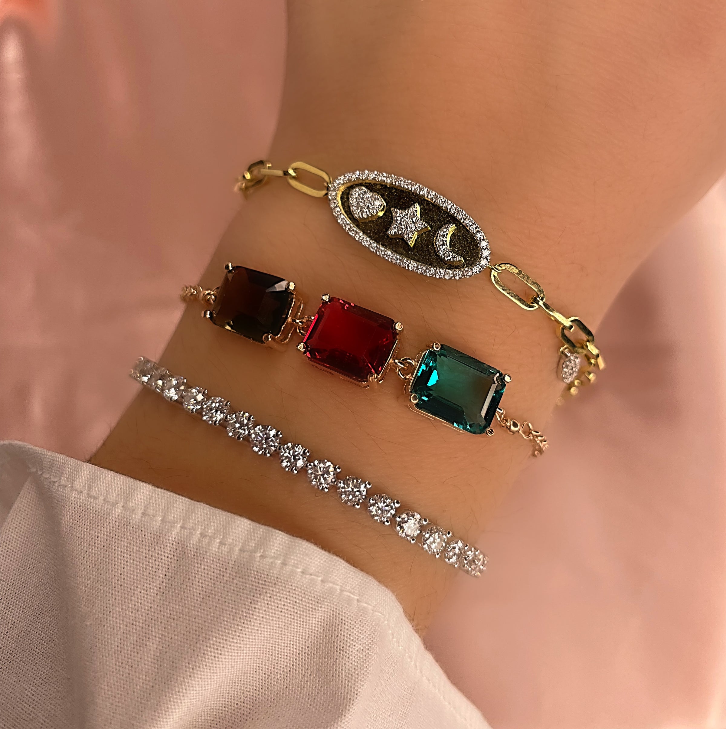 Neon Pink Chain Bracelet Meira T Boutique