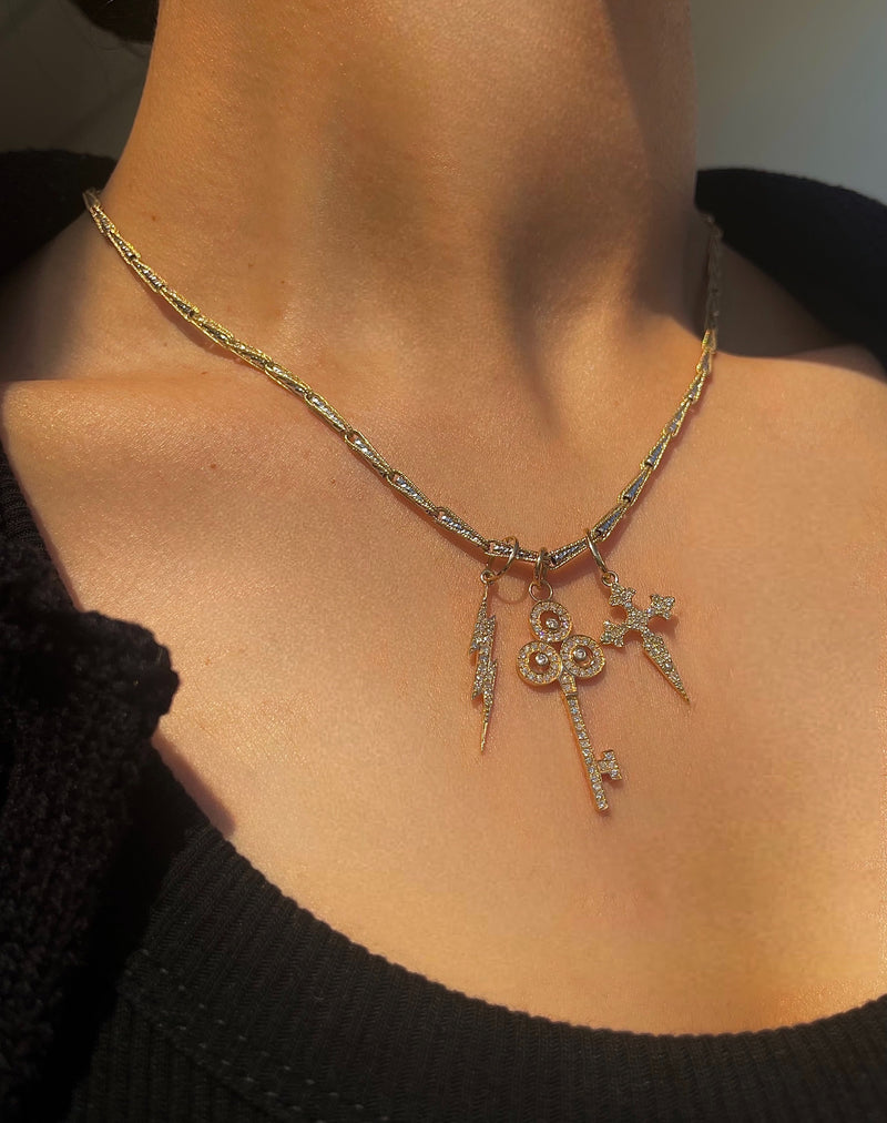 Yellow Gold Diamond Cross