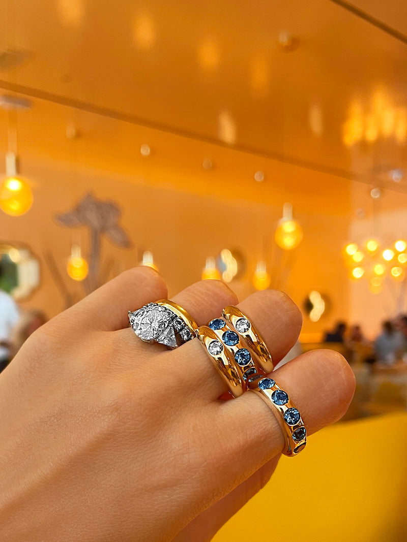 Yellow Gold Sapphire Yellow Gold Ring