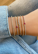 Yellow Gold Diamond and Ruby Heart Bracelet *ONLINE EXCLUSIVE*