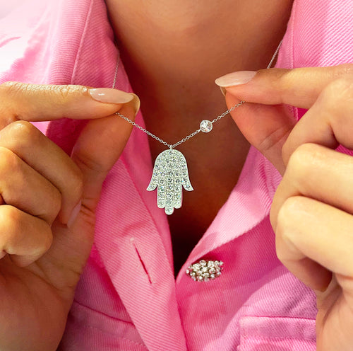 The Drop #3 | Hamsa Diamond Necklace (online exclusive)