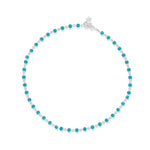 Turquoise and Silver Wrapped Layering Necklace
