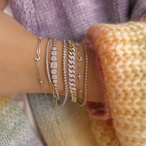 2.25 cts Bezel Set Diamond Tennis Bracelet