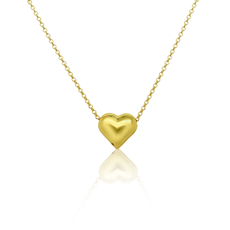 Yellow Gold Plated Heart Necklace